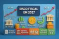 Gráfico da dívida pública brasileira subindo para 90% do PIB com balança entre juros altos e ajuste fiscal