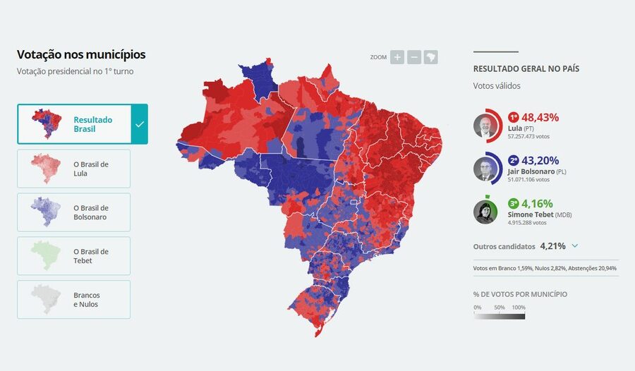 Mapa do Nordeste destacando Olho D'Água das Cunhãs no Maranhão com urna eleitoral e percentual de 85,6% de votos
