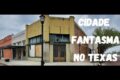 Cidade fantasma de Shafter no deserto do Texas com ruínas históricas e montanhas ao fundo