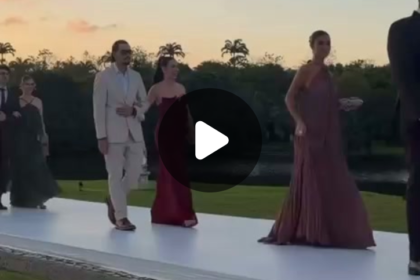 Bianca Andrade entra sozinha na nave da capela no casamento de Juliette