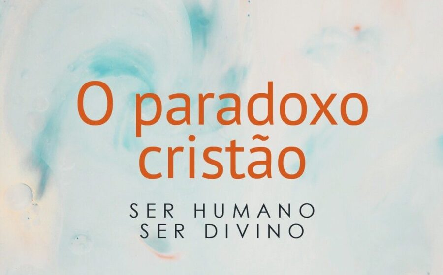 Ilustração do paradoxo cristão: cruz e símbolos monetários representando fé e capitalismo
