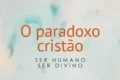 Ilustração contrastando símbolos cristãos medievais com gráficos de crescimento econômico moderno