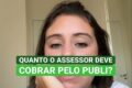 Influenciador calado com zíper na boca cercado por ícones de redes sociais e gráficos de engajamento em alta