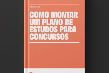 Ilustração conceitual: robô de IA substitui servidores públicos em escritório vazio, simbolizando fim de concursos no Brasil