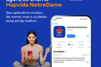 Logotipo NotreDame Saúde com três cartões Premium Prata Ouro Diamante sobre fundo hospitalar moderno