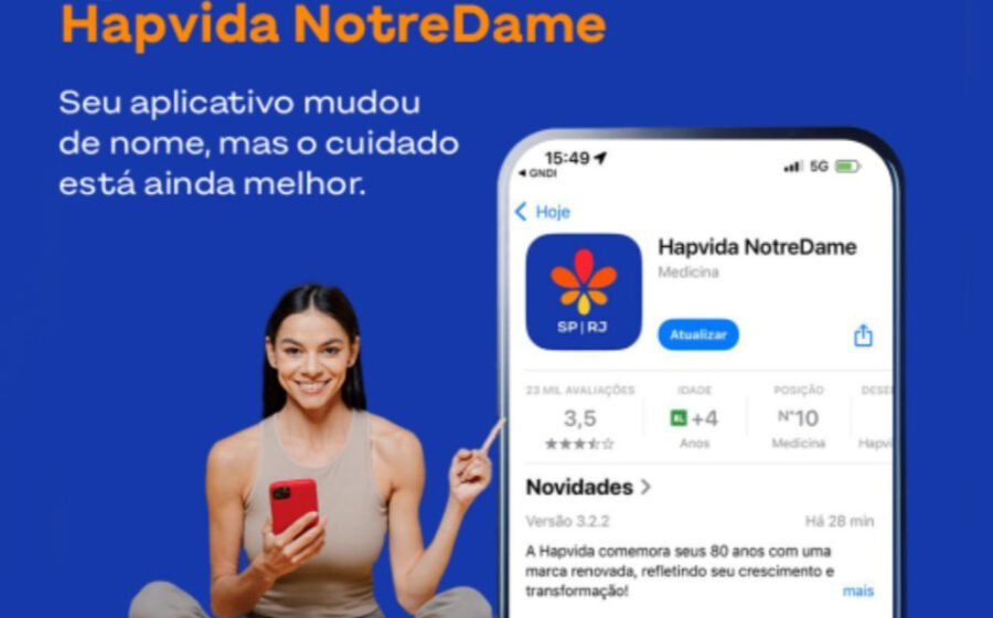 Logotipo NotreDame Saúde com três cartões Premium Prata Ouro Diamante sobre fundo hospitalar moderno