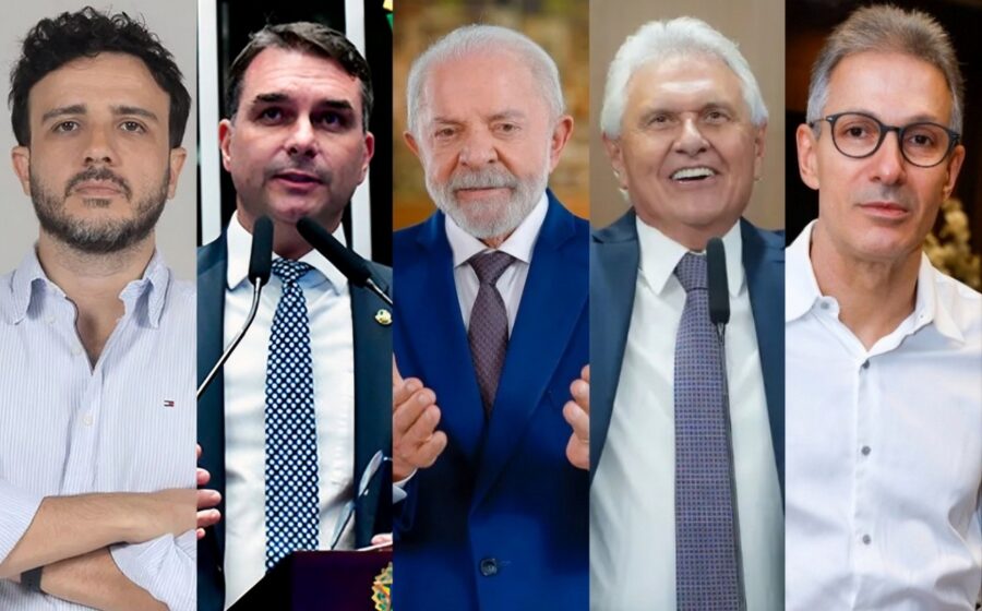 Presidente brasileiro olhando para vastos campos agrícolas com silos e máquinas ao fundo simbolizando desafios do agronegócio