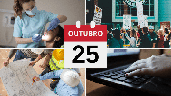 Trabalhador verificando local de votação para exercer direito no segundo turno das eleições 2024