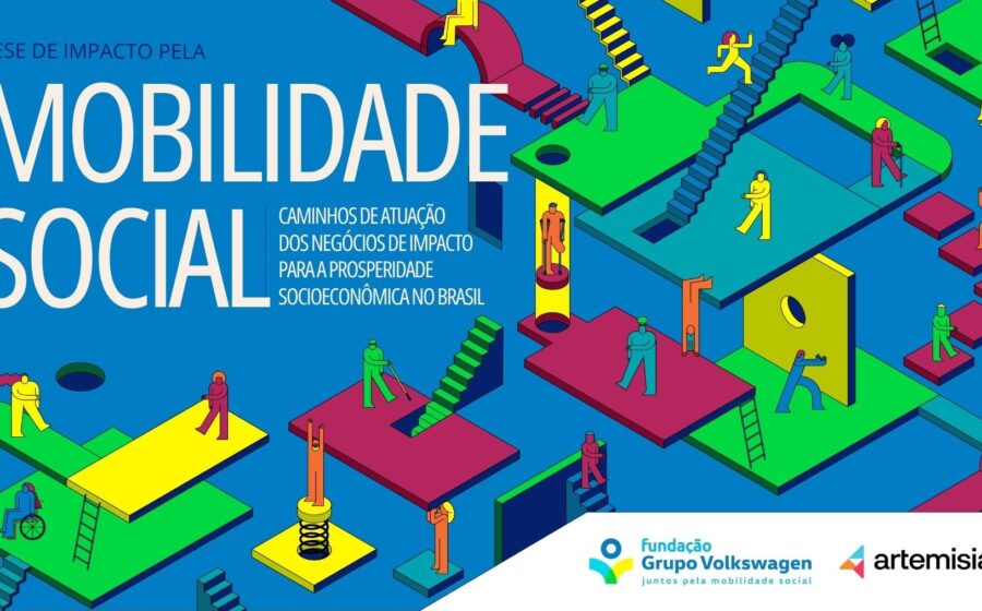 Mapa do Brasil mostrando divisão Norte-Sul na mobilidade social por integração laboral