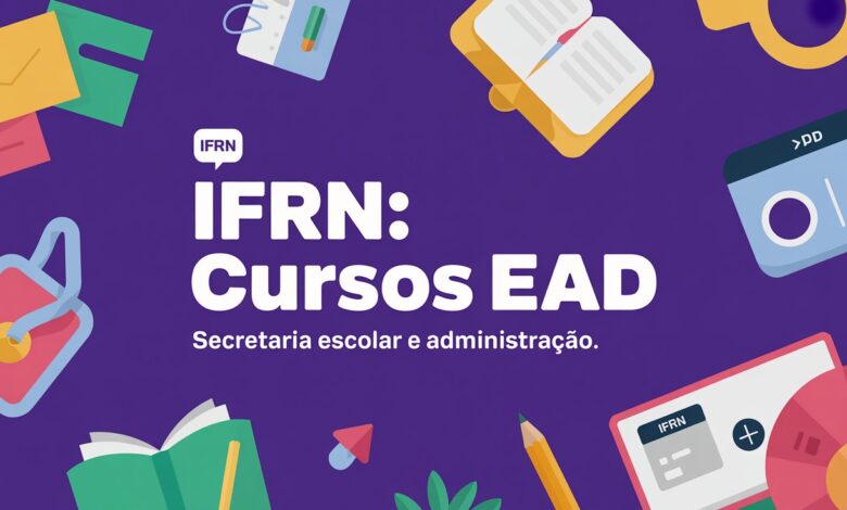 Estudantes no campus do IFRN com logotipo da instituição e texto 470 vagas grátis especialização