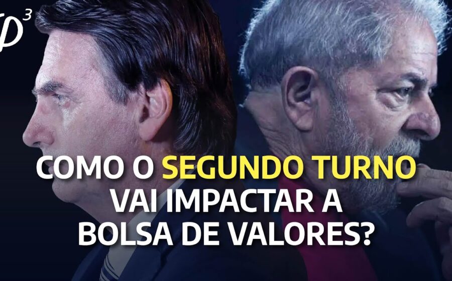 Gráfico do Ibovespa em queda livre com fundo de urna eleitoral e percentual -20%