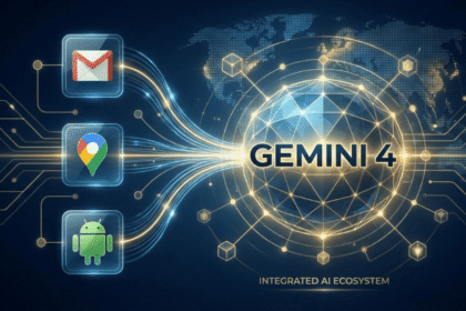 Logotipo do Gemini 4 Argon com ícones de código e escudo representando IA para programação e cibersegurança