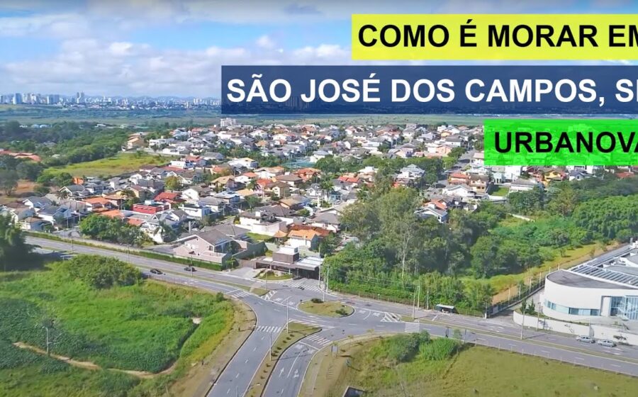 Vista aérea do Parque Una em São José dos Campos, bairro planejado que integra moradia, trabalho e lazer na Avenida Cassiano Ricardo