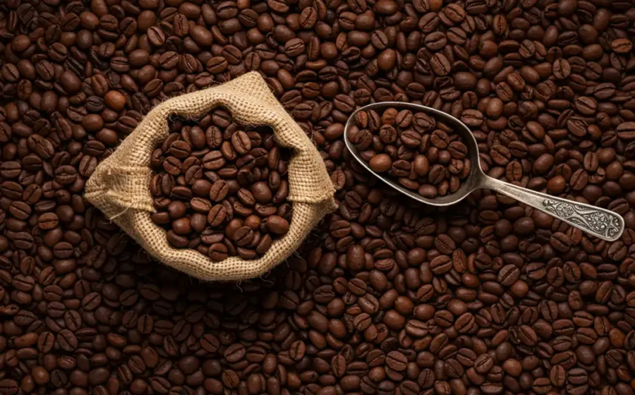 Xícara de café com vapor formando hélice de DNA, simbolizando genética do paladar