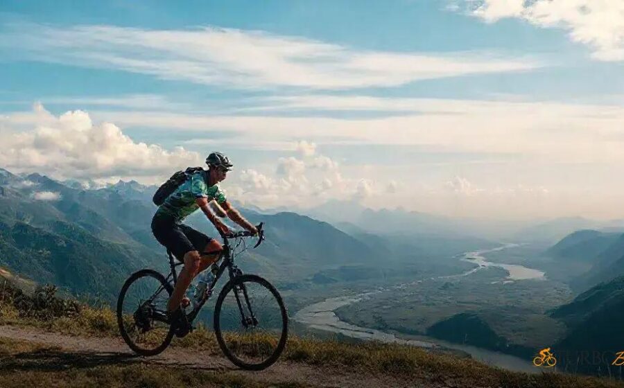 Willian Gomes pedalando bicicleta carregada na Carretera Austral chilena