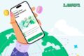App LemFi no smartphone mostrando transferência Pix grátis para Brasil e conta global
