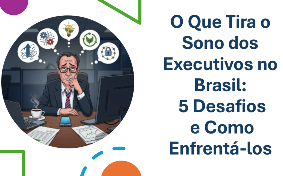 Executivo cansado olha relógio de madrugada, representando privação de sono e impacto na performance