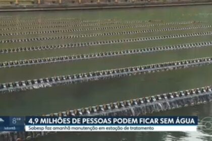 Estação de tratamento do Sistema Imunana-Laranjal durante manutenção preventiva no Rio de Janeiro
