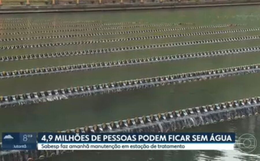 Estação de tratamento do Sistema Imunana-Laranjal durante manutenção preventiva no Rio de Janeiro