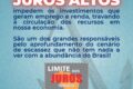 Gráfico da taxa Selic em alta com silhueta do Ministério da Fazenda ao fundo