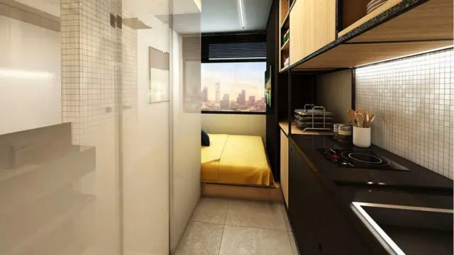 Prédio moderno com microapartamentos em São Paulo, investimento imobiliário alta ocupação