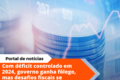 Rafael Fonteles, governador do Piauí, em pose oficial com gráficos fiscais ao fundo