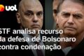 Fachada do STF com destaque para ministro Kassio Nunes Marques e menção a revisão criminal de Bolsonaro