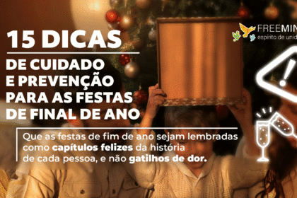 Calendário de outubro com ferramentas de reforma e decorações natalinas ao fundo