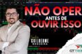Profissional analisando gráficos de commodities agrícolas em múltiplas telas no trading desk