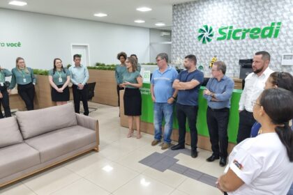 Fachada da nova agência do Sicredi no Vale de Bonsucesso, Teresópolis, 5ª unidade na Região Serrana do RJ