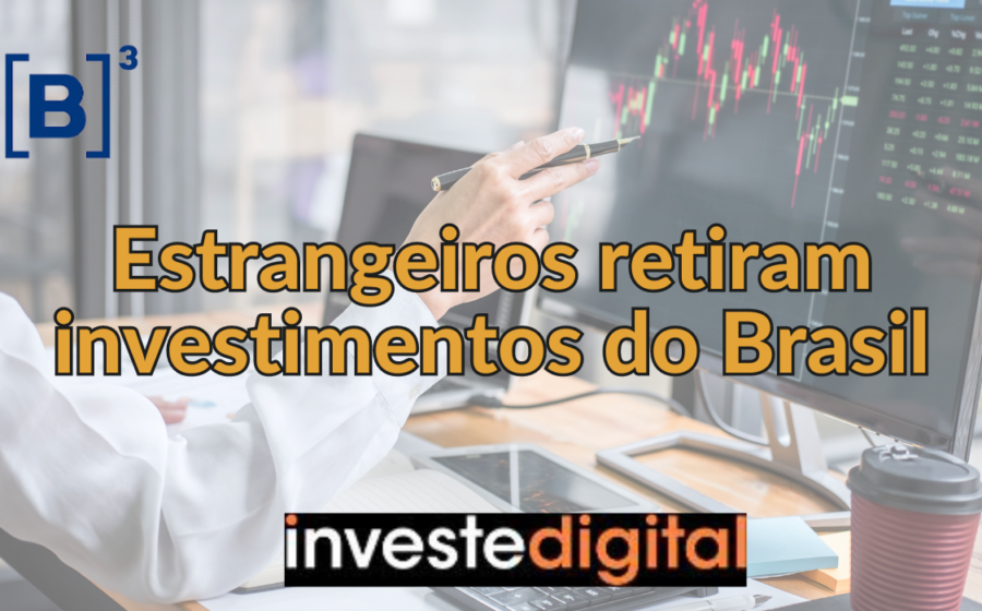 Gráfico mostra saída de R$ 2,8 bi de investidores estrangeiros da B3 após vitória de Lula nas eleições 2022