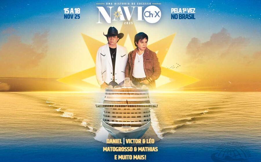 Chitãozinho e Xororó no lançamento do Yacht Residence Resort na represa de Jaguara