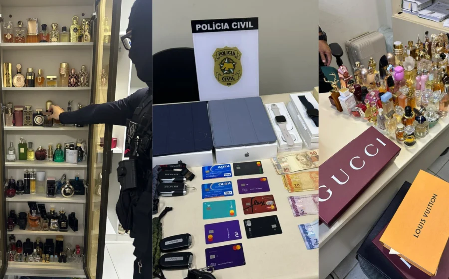 Polícia Civil do RN cumpre mandado contra influenciadora do jogo do tigrinho em Natal, com celulares e notebooks apreendidos