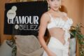 Jade Picon no tapete vermelho do Geração Glamour 2026 com vestido branco estilo grego costas nuas