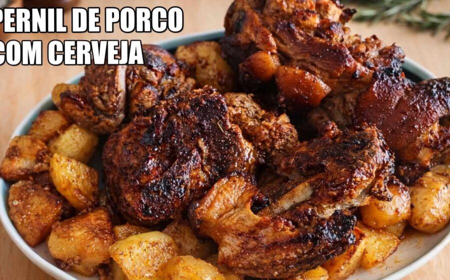 Chef Jefferson Rueda servindo prato de porco cru no restaurante Casa do Porco