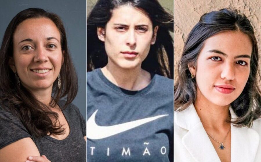 Logos de Bahia, Palmeiras e São Paulo finalistas prêmio melhor gestão futebol feminino 2024