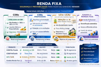 Gráfico comparando LCI a 93% do CDI versus CDB 100% CDI em 6 anos, diferença de R$ 7 mil