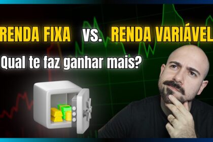 Gráfico comparativo mostra renda fixa com gestão profissional rendendo 65% mais que investimento direto em 20 anos