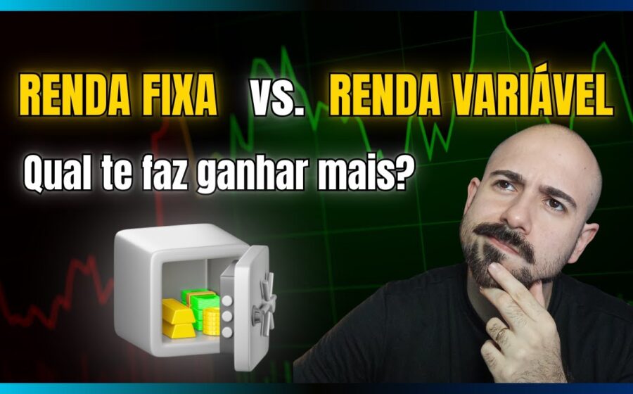 Gráfico comparativo mostra renda fixa com gestão profissional rendendo 65% mais que investimento direto em 20 anos