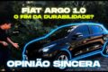 Fiat Argo 1.0 Drive 2027 vermelho estacionado, destaque para preço tabela R$ 100 mil versus venda direta R$ 70 mil