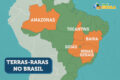 Mineração de terras raras no Brasil com equipamentos industriais e paisagem de extração mineral