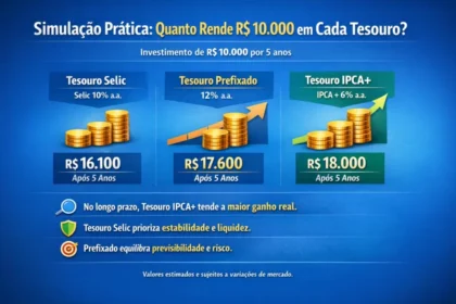 Gráfico comparativo de rentabilidade: IPCA+ 6,5% vs prefixado e CDI em cenários de inflação baixa