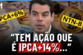 Gráfico comparando rentabilidade de títulos IPCA+6,5%, prefixado 12% e CDI com linha de inflação implícita