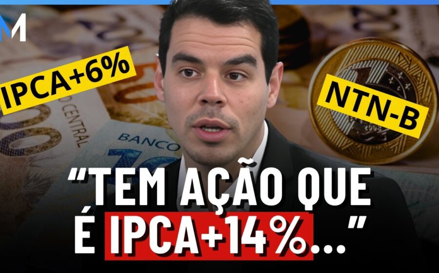 Gráfico comparando rentabilidade de títulos IPCA+6,5%, prefixado 12% e CDI com linha de inflação implícita