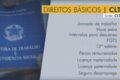 Trabalhador brasileiro dividido entre CLT e empreendedorismo com gráficos de produtividade estagnada