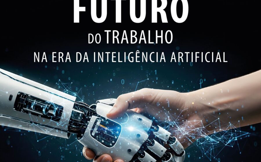 Martha Gabriel, futurista e nova colunista do C-Level, em retrato profissional com elementos visuais de inteligência artificial