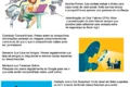 Pais monitorando smartphone de criança com ícones de redes sociais e símbolo legal da Lei 15.211/2025 sobre controle parental obrigatório