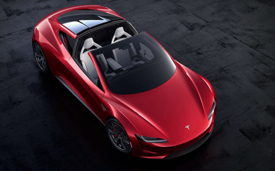 Tesla Roadster segunda geração supercarro elétrico vermelho lançamento 2024
