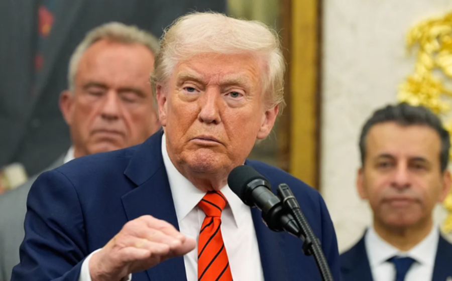 Gráfico mostrando queda nas importações de carne bovina dos EUA versus promessa de Trump