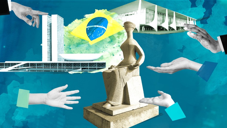 Idosa vota em urna eletrônica, simbolizando democracia brasileira e polarização atual